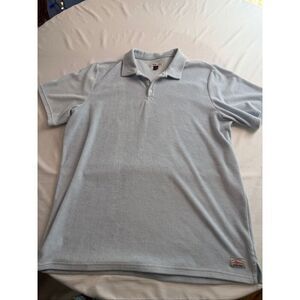 Pure Lure Fishing Men’s Blue Terry Cloth Short Sleeve Polo Shirt Size XL